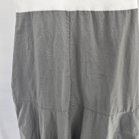 Zara White Green Cotton Ribbed Pockets Sleeveless Midi Dress Medium - Picture 7 of 13